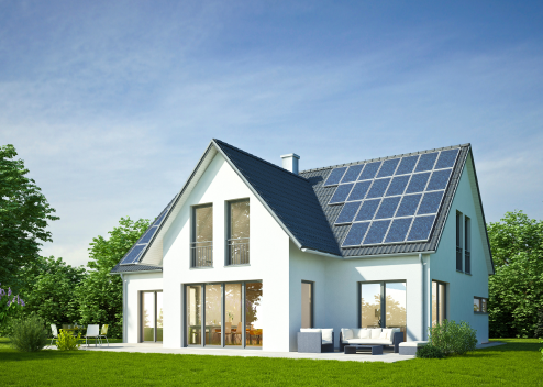 Zdjęcie domu z pompą ciepła